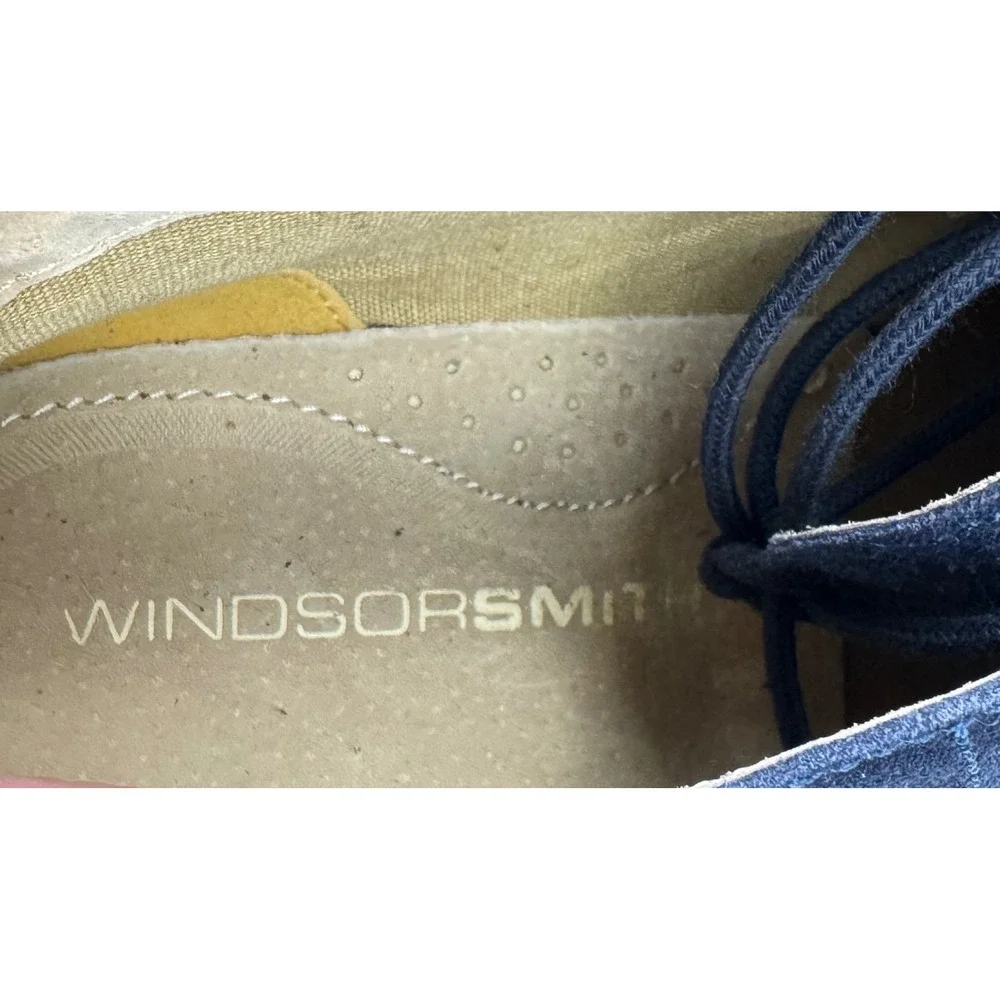 Windsor Smith Ankle Chukka Boots Size 9 Mens Bullflash Navy‎ Blue Suede Lace Up